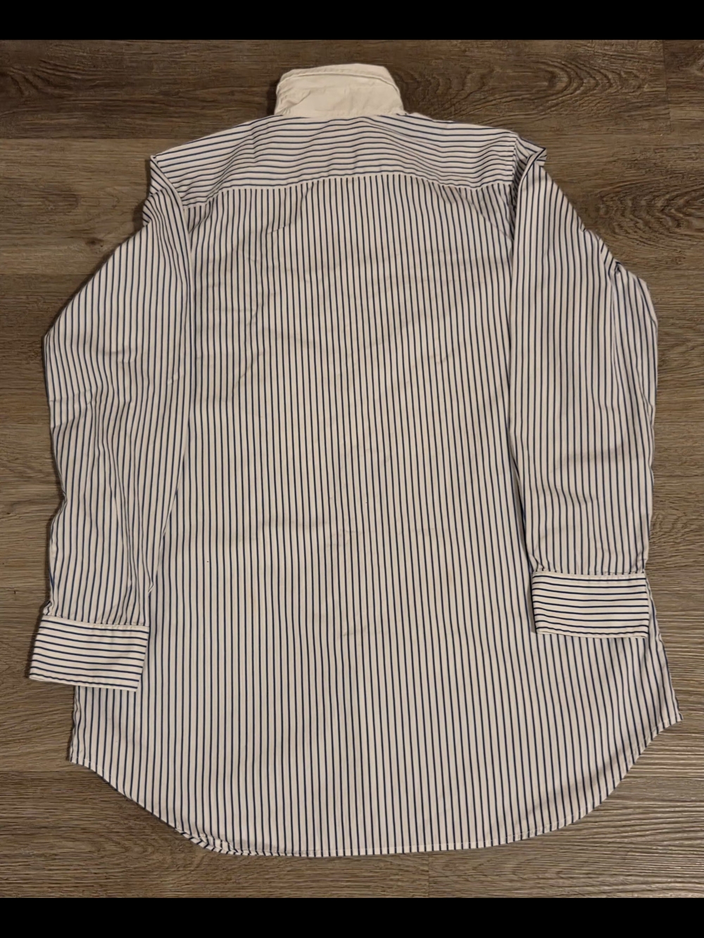 Ralph Lauren Blue & White Striped Asymmetrical Shirt Dress - Picture 3 of 6